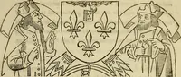 An illustration from Annals of Parisian typography : containing an account of the earliest typographical establishments of Paris; and notices and illustrations of the most remarkable productions of the Parisian Gothic press; compiled principally to shew its general character; and its particular influence upon the early English press (1818)