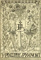An illustration from Annals of Parisian typography : containing an account of the earliest typographical establishments of Paris; and notices and illustrations of the most remarkable productions of the Parisian Gothic press; compiled principally to shew its general character; and its particular influence upon the early English press (1818)