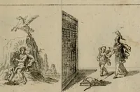 An illustration from Annus symbolicus, emblemmatice, et versu leonino : quemcumq[ue] statum hominum incitans ad animum pie recreandum : humillimè oblatus serenissimo electorali principi Carolo Alberto vtriusq[ue] Bavariae &c. duci. etc. etc. [sic] : accrescenti orbis terrae delicio (1699)