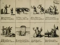 An illustration from Annus symbolicus, emblemmatice, et versu leonino : quemcumq[ue] statum hominum incitans ad animum pie recreandum : humillimè oblatus serenissimo electorali principi Carolo Alberto vtriusq[ue] Bavariae &c. duci. etc. etc. [sic] : accrescenti orbis terrae delicio (1699)
