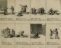 An illustration from Annus symbolicus, emblemmatice, et versu leonino : quemcumq[ue] statum hominum incitans ad animum pie recreandum : humillimè oblatus serenissimo electorali principi Carolo Alberto vtriusq[ue] Bavariae &c. duci. etc. etc. [sic] : accrescenti orbis terrae delicio (1699)