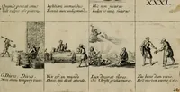 An illustration from Annus symbolicus, emblemmatice, et versu leonino : quemcumq[ue] statum hominum incitans ad animum pie recreandum : humillimè oblatus serenissimo electorali principi Carolo Alberto vtriusq[ue] Bavariae &c. duci. etc. etc. [sic] : accrescenti orbis terrae delicio (1699)
