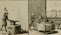 An illustration from Annus symbolicus, emblemmatice, et versu leonino : quemcumq[ue] statum hominum incitans ad animum pie recreandum : humillimè oblatus serenissimo electorali principi Carolo Alberto vtriusq[ue] Bavariae &c. duci. etc. etc. [sic] : accrescenti orbis terrae delicio (1699)