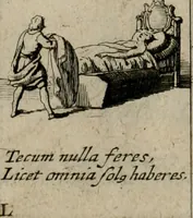 An illustration from Annus symbolicus, emblemmatice, et versu leonino : quemcumq[ue] statum hominum incitans ad animum pie recreandum : humillimè oblatus serenissimo electorali principi Carolo Alberto vtriusq[ue] Bavariae &c. duci. etc. etc. [sic] : accrescenti orbis terrae delicio (1699)