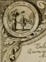 An illustration from Annus symbolicus, emblemmatice, et versu leonino : quemcumq[ue] statum hominum incitans ad animum pie recreandum. Humillimè oblatus serenissimo electorali principi Iosepho Ferdinando vtriusq[ue] Bavariae &c. duci. etc. etc. Accrescenti orbis terrae delicio (1696)