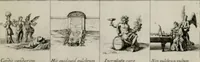 An illustration from Annus symbolicus, emblemmatice, et versu leonino : quemcumq[ue] statum hominum incitans ad animum pie recreandum. Humillimè oblatus serenissimo electorali principi Iosepho Ferdinando vtriusq[ue] Bavariae &c. duci. etc. etc. Accrescenti orbis terrae delicio (1696)
