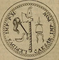 An illustration from Anselmus Solerius cemeliensis De pileo : caeterisque capitis tegminibus tam sacris, quàm profanis (1672)