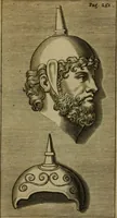 An illustration from Anselmus Solerius cemeliensis De pileo : caeterisque capitis tegminibus tam sacris, quàm profanis (1672)