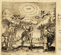 An illustration from Anthonii Thysii JC. Historia navalis, sive celeberrimorum praeliorum, : quæ mari ab antiquissimis temporibus usque ad pacem Hispanicam Batavi, fœderatiq[ue] Belgæ, utplurimum victores gesserunt, luculenta descriptio (1657)