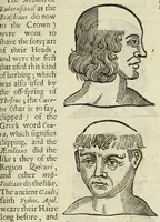 An illustration from Anthropometamorphosis: man transform'd: or, The artificiall changling, historically presented, in the mad and cruel gallantry, foolish bravery, ridiculous beauty, filthy finenesse, and loathsome loveliness of most nations, fashioning and altering their bodies from the mould intended by nature; with figures of those transformations. To which artificial and affected deformations are added, all the native and national monstrosities that have appeared to disfigure the humane fabrick. With a vindication of the regular beauty and honesty of nature (1653)