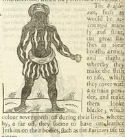 Picture 54 of 64 from Anthropometamorphosis: man transform'd: or, The artificiall changling, historically presented, in the mad and cruel gallantry, foolish bravery, ridiculous beauty, filthy finenesse, and loathsome loveliness of most nations, fashioning and altering their bodies from the mould intended by nature; with figures of those transformations. To which artificial and affected deformations are added, all the native and national monstrosities that have appeared to disfigure the humane fabrick. With a vindication of the regular beauty and honesty of nature (1653), leaf 520