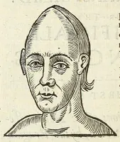 An illustration from Anthropometamorphosis: man transform'd: or, The artificiall changling, historically presented, in the mad and cruel gallantry, foolish bravery, ridiculous beauty, filthy finenesse, and loathsome loveliness of most nations, fashioning and altering their bodies from the mould intended by nature; with figures of those transformations. To which artificial and affected deformations are added, all the native and national monstrosities that have appeared to disfigure the humane fabrick. With a vindication of the regular beauty and honesty of nature (1653)
