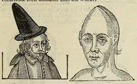 Picture 59 of 64 from Anthropometamorphosis: man transform'd: or, The artificiall changling, historically presented, in the mad and cruel gallantry, foolish bravery, ridiculous beauty, filthy finenesse, and loathsome loveliness of most nations, fashioning and altering their bodies from the mould intended by nature; with figures of those transformations. To which artificial and affected deformations are added, all the native and national monstrosities that have appeared to disfigure the humane fabrick. With a vindication of the regular beauty and honesty of nature (1653), leaf 593