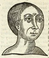 An illustration from Anthropometamorphosis: man transform'd: or, The artificiall changling, historically presented, in the mad and cruel gallantry, foolish bravery, ridiculous beauty, filthy finenesse, and loathsome loveliness of most nations, fashioning and altering their bodies from the mould intended by nature; with figures of those transformations. To which artificial and affected deformations are added, all the native and national monstrosities that have appeared to disfigure the humane fabrick. With a vindication of the regular beauty and honesty of nature (1653)