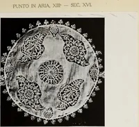 An illustration from Antiche trine italiane : trine ad ago (1908)