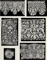 An illustration from Antiche trine italiane : trine ad ago (1908)