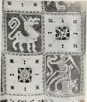 An illustration from Antiche trine italiane : trine ad ago (1908)