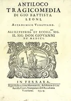 An illustration from Antiloco : tragicomedia (1594)