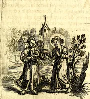 An illustration from Antipathia Amoris Divini et Humani duobus Libris comprehensa, per themata et sententias, insuper et Figuras aeneas, adjectis versibus Gallicis et Hispanicis, illustrata, antehac Antuerpiae Typis data (1694)