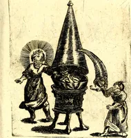 Picture 46 of 87 from Antipathia Amoris Divini et Humani duobus Libris comprehensa, per themata et sententias, insuper et Figuras aeneas, adjectis versibus Gallicis et Hispanicis, illustrata, antehac Antuerpiae Typis data (1694), leaf 112