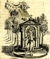 Picture 48 of 87 from Antipathia Amoris Divini et Humani duobus Libris comprehensa, per themata et sententias, insuper et Figuras aeneas, adjectis versibus Gallicis et Hispanicis, illustrata, antehac Antuerpiae Typis data (1694), leaf 120