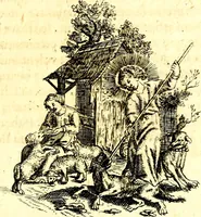 An illustration from Antipathia Amoris Divini et Humani duobus Libris comprehensa, per themata et sententias, insuper et Figuras aeneas, adjectis versibus Gallicis et Hispanicis, illustrata, antehac Antuerpiae Typis data (1694)