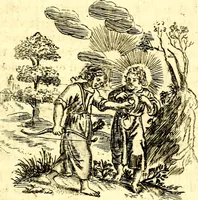 An illustration from Antipathia Amoris Divini et Humani duobus Libris comprehensa, per themata et sententias, insuper et Figuras aeneas, adjectis versibus Gallicis et Hispanicis, illustrata, antehac Antuerpiae Typis data (1694)