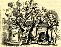 Picture 69 of 87 from Antipathia Amoris Divini et Humani duobus Libris comprehensa, per themata et sententias, insuper et Figuras aeneas, adjectis versibus Gallicis et Hispanicis, illustrata, antehac Antuerpiae Typis data (1694), leaf 162