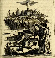 Picture 19 of 87 from Antipathia Amoris Divini et Humani duobus Libris comprehensa, per themata et sententias, insuper et Figuras aeneas, adjectis versibus Gallicis et Hispanicis, illustrata, antehac Antuerpiae Typis data (1694), leaf 60