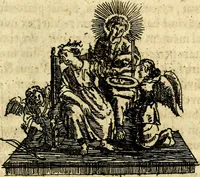 An illustration from Antipathia Amoris Divini et Humani duobus Libris comprehensa, per themata et sententias, insuper et Figuras aeneas, adjectis versibus Gallicis et Hispanicis, illustrata, antehac Antuerpiae Typis data (1694)