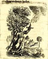 Picture 30 of 87 from Antipathia Amoris Divini et Humani duobus Libris comprehensa, per themata et sententias, insuper et Figuras aeneas, adjectis versibus Gallicis et Hispanicis, illustrata, antehac Antuerpiae Typis data (1694), leaf 80