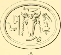An illustration from Antique gems and rings (1872)