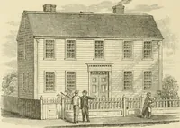 An illustration from Antique views of ye towne of Boston (1882)