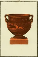 An illustration from Antiquités étrusques, grecques et romaines : ou les beaux vases étrusques, grecs et romains, et les peintures rendues avec les couleurs qui leur sont propres (1787)