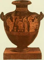 An illustration from Antiquités étrusques, grecques et romaines : ou les beaux vases étrusques, grecs et romains, et les peintures rendues avec les couleurs qui leur sont propres (1787)