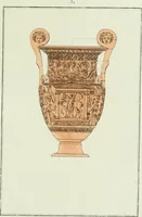 An illustration from Antiquités étrusques, grecques et romaines : ou les beaux vases étrusques, grecs et romains, et les peintures rendues avec les couleurs qui leur sont propres (1787)