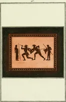 An illustration from Antiquités étrusques, grecques et romaines : ou les beaux vases étrusques, grecs et romains, et les peintures rendues avec les couleurs qui leur sont propres (1787)