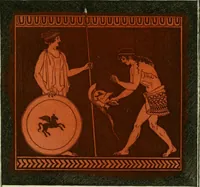 An illustration from Antiquités étrusques, grecques et romaines : ou les beaux vases étrusques, grecs et romains, et les peintures rendues avec les couleurs qui leur sont propres (1787)