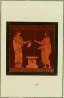 An illustration from Antiquités étrusques, grecques et romaines : ou les beaux vases étrusques, grecs et romains, et les peintures rendues avec les couleurs qui leur sont propres (1787)