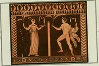An illustration from Antiquités étrusques, grecques et romaines : ou les beaux vases étrusques, grecs et romains, et les peintures rendues avec les couleurs qui leur sont propres (1787)