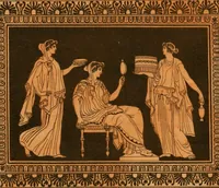 An illustration from Antiquités étrusques, grecques et romaines : ou les beaux vases étrusques, grecs et romains, et les peintures rendues avec les couleurs qui leur sont propres (1787)
