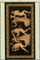 An illustration from Antiquités étrusques, grecques et romaines : ou les beaux vases étrusques, grecs et romains, et les peintures rendues avec les couleurs qui leur sont propres (1787)