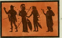 An illustration from Antiquités étrusques, grecques et romaines : ou les beaux vases étrusques, grecs et romains, et les peintures rendues avec les couleurs qui leur sont propres (1787)
