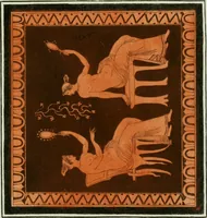An illustration from Antiquités étrusques, grecques et romaines : ou les beaux vases étrusques, grecs et romains, et les peintures rendues avec les couleurs qui leur sont propres (1787)