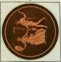 An illustration from Antiquités étrusques, grecques et romaines : ou les beaux vases étrusques, grecs et romains, et les peintures rendues avec les couleurs qui leur sont propres (1787)