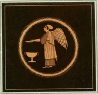 An illustration from Antiquités étrusques, grecques et romaines : ou les beaux vases étrusques, grecs et romains, et les peintures rendues avec les couleurs qui leur sont propres (1787)