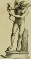 An illustration from A description of the antiquities and curiosities in Wilton-House : illustrated with twenty-five engravings of some of the capital statues, bustos and relievos : in this work are introduced the anecdotes and remarks of Thomas earl of Pembroke, who collected these antiques, now first published from His Lordship's mss. (1769)