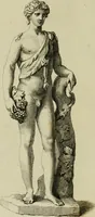 An illustration from A description of the antiquities and curiosities in Wilton-House : illustrated with twenty-five engravings of some of the capital statues, bustos and relievos : in this work are introduced the anecdotes and remarks of Thomas earl of Pembroke, who collected these antiques, now first published from His Lordship's mss. (1769)