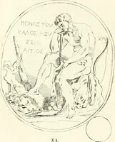 An illustration from Antiquities explained : being a collection of figured gems, illustrated by similar descriptions taken from the classics (1737)
