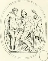 An illustration from Antiquities explained : being a collection of figured gems, illustrated by similar descriptions taken from the classics (1737)